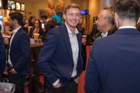 Georg Teigl 34 (FC Augsburg), Kino-Premiere, Mehr als nur 90 Minuten, Fussball, Veranstaltung, 26.11.2018 Augsburg Bayern Deutschland