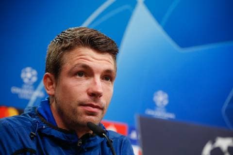 Club s Brandon Mechele pictured during a press conference PK Pressekonferenz of Belgian soccer team Club Brugge KV in Dortmund, Germany, Tuesday 27 November 2018. Tomorrow Club will meet German team Borussia Dortmund on day five of the UEFA Champions League, in group A. BRUNOxFAHY  x05477883x