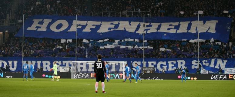 choreographie der hoffenheimer fans, UEFA Champions League, TSG 1899 Hoffenheim vs. Schachtar Donezk, Groupe F, 5. Matchday, November 27 2018, Wirsol Rhein Neckar Arena, Germany, YmdY, ** DFL DFL regulations prohibit any use of photographs as image sequences and or quasi-video. ** TSG 1899 Hoffenheim - Schachtar Donezk