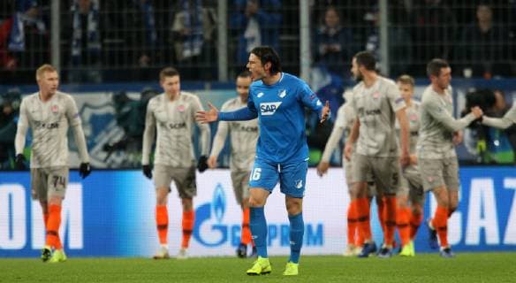 1-0 fuer Schachtar Donezk durch Ismaily (31, Schachtar Donezk), torjubel, Nico SCHULZ (16, 1899 Hoffenheim), UEFA Champions League, TSG 1899 Hoffenheim vs. Schachtar Donezk, Groupe F, 5. Matchday, November 27 2018, Wirsol Rhein Neckar Arena, Germany, YmdY, ** DFL DFL regulations prohibit any use of photographs as image sequences and or quasi-video. ** TSG 1899 Hoffenheim - Schachtar Donezk