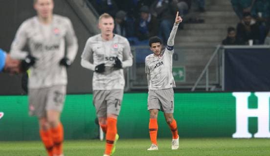 2-0 fuer Donezk duch Taison (7, Schachtar Donezk) , torjubel , UEFA Champions League, TSG 1899 Hoffenheim vs. Schachtar Donezk, Groupe F, 5. Matchday, November 27 2018, Wirsol Rhein Neckar Arena, Germany, YmdY, ** DFL DFL regulations prohibit any use of photographs as image sequences and or quasi-video. ** TSG 1899 Hoffenheim - Schachtar Donezk