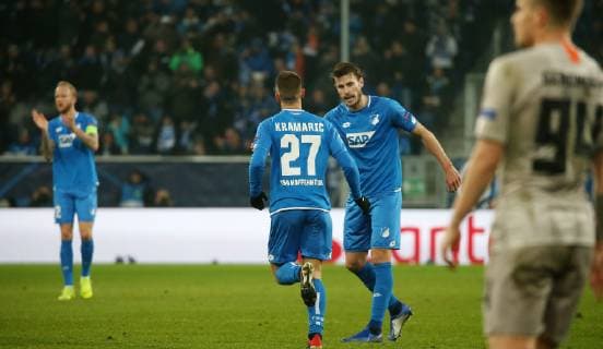 1-2 anschlusstreffer durch Andrej KRAMARIC (27, 1899 Hoffenheim), torjubel, UEFA Champions League, TSG 1899 Hoffenheim vs. Schachtar Donezk, Groupe F, 5. Matchday, November 27 2018, Wirsol Rhein Neckar Arena, Germany, YmdY, ** DFL DFL regulations prohibit any use of photographs as image sequences and or quasi-video. ** TSG 1899 Hoffenheim - Schachtar Donezk