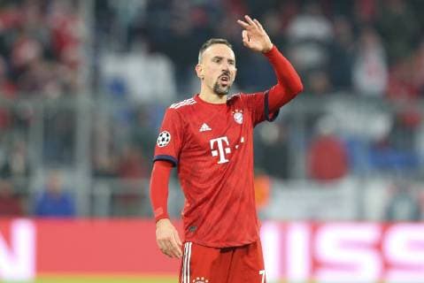 Torjubel von Franck Ribery 7 (FC Bayern Muenchen) zum 5:1, FC Bayern Muenchen vs. Benfica Lissabon, Fussball, Vorrunde, Champions League, 27.11.2018 Muenchen Bayern Deutschland