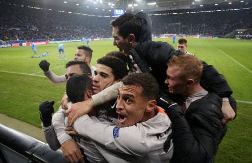 Schachtar Donezk) UEFA Champions League, TSG 1899 Hoffenheim vs. Schachtar Donezk, Groupe F, 5. Matchday, November 27 2018, Wirsol Rhein Neckar Arena, Germany, YmdY, ** DFL DFL regulations prohibit any use of photographs as image sequences and or quasi-video. ** TSG 1899 Hoffenheim - Schachtar Donezk