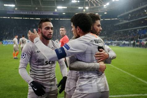 3-2 fuer Schachtar Donezk) durch Taison (7, Schachtar Donezk), torjubel, UEFA Champions League, TSG 1899 Hoffenheim vs. Schachtar Donezk, Groupe F, 5. Matchday, November 27 2018, Wirsol Rhein Neckar Arena, Germany, YmdY, ** DFL DFL regulations prohibit any use of photographs as image sequences and or quasi-video. ** TSG 1899 Hoffenheim - Schachtar Donezk