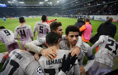 3-2 fuer Schachtar Donezk durch Taison (7, Schachtar Donezk), torjubel, UEFA Champions League, TSG 1899 Hoffenheim vs. Schachtar Donezk, Groupe F, 5. Matchday, November 27 2018, Wirsol Rhein Neckar Arena, Germany, YmdY, ** DFL DFL regulations prohibit any use of photographs as image sequences and or quasi-video. ** TSG 1899 Hoffenheim - Schachtar Donezk