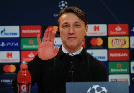 27.11.2018, Champions League Saison 2018 2019, Bayern vs Benfica Lissabon, Allianz Arena, Muenchen, im Bild: FCB Trainer Nico Kovac (FCB) bei der PK nach dem Spiel vs Benfica Lissabon DFL REGULATIONS PROHIBIT ANY USE OF PHOTOGRAPHS AS IMAGE SEQUENCES AND OR QUASI VIDEO.