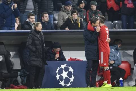 FC Bayern Muenchen vs. Benfica Lissabon, Allianz Arena Muenchen. 27.11.2018 Im Bild: Robert Kovac, Franck Ribery Â