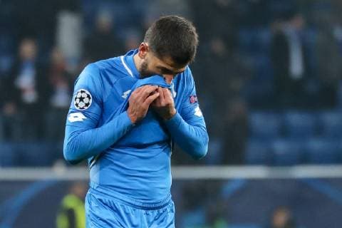 Kerem Demirbay (Hoffenheim, 10), enttäuscht über die Niederlage, Enttäuschung nach dem Schlusspfiff, Highlight, Verlierer, verloren, Frustration, disappointed, pessimistisch, Einzelbild, Aktion, Action, Spielszene, Fussball, UEFA Champions League, TSG 1899 Hoffenheim - FK Schachtar Donezk,
