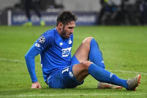 27.11.2018, xmeix, Fussball UEFA Champions League, TSG 1899 Hoffenheim - FC Shakhtar Donetsk, emspor, v.l. Ishak Belfodil (TSG 1899 Hoffenheim) (DFL DFB REGULATIONS PROHIBIT ANY USE OF PHOTOGRAPHS as IMAGE SEQUENCES and or QUASI-VIDEO) Sinsheim