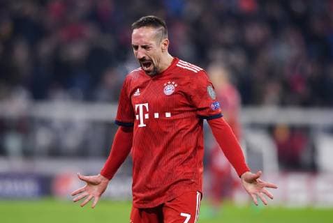 FUSSBALL CHAMPIONS LEAGUE SAISON 2018 2019 GRUPPENPHASE FC Bayern Muenchen - Benfica Lissabon 27.11.2018 JUBEL FC Bayern Muenchen; Franck Ribery