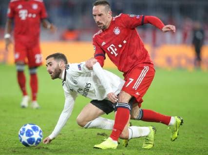 Rafa Silva ( Benfica Lissabon 27 ) Franck Ribery (FC Bayern Muenchen 7), FC Bayern Muenchen vs. Benfica Lissabon, Fussball, Champions League Gruppenphase, 27.11.2018 FC Bayern Muenchen vs. Benfica Lissabon, Fussball, Champions League Gruppenphase, 27.11.2018 Muenchen Copyright: xLanger Eibner-Pressefotox EP_HLR