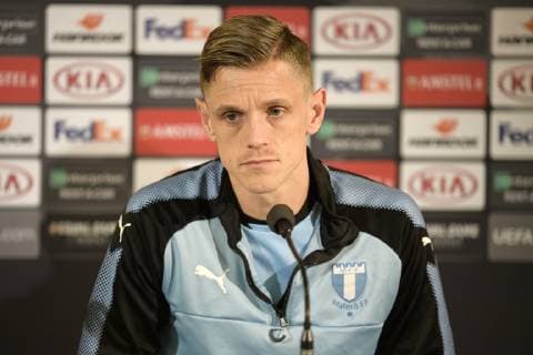 Malmo FF s midfielder Soren Rieks pictured during a press conference PK Pressekonferenz of Swedish team Malmo, in Malmo, Sweden, Wednesday 28 November 2018. Belgian soccer team KRC Genk will meet Swedish club Malmo on the fifth day of the UEFA Europa League group stage, in group I. YORICKxJANSENS  x05478603x