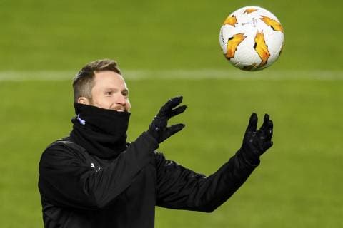 181128 Lasse Nielsen of Malmö FF during a training session ahead of the Europa league match between Malmö FF and Genk on November 28, 2018 in Malmö. Photo: Petter Arvidson BILDBYRAN kod PA 92159  Copyright: PETTERxARVIDSON BB181128PA033