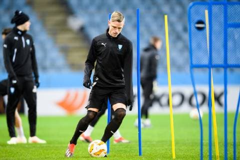 181128 Sören Rieks of Malmö FF during a training session ahead of the Europa league match between Malmö FF and Genk on November 28, 2018 in Malmö. Photo: Petter Arvidson BILDBYRAN kod PA 92159  Copyright: PETTERxARVIDSON BB181128PA047