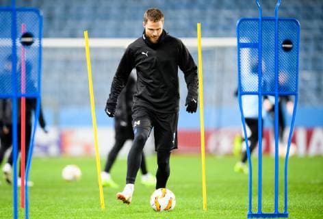 181128 Lasse Nielsen of Malmö FF during a training session ahead of the Europa league match between Malmö FF and Genk on November 28, 2018 in Malmö. Photo: Petter Arvidson BILDBYRAN kod PA 92159  Copyright: PETTERxARVIDSON BB181128PA051