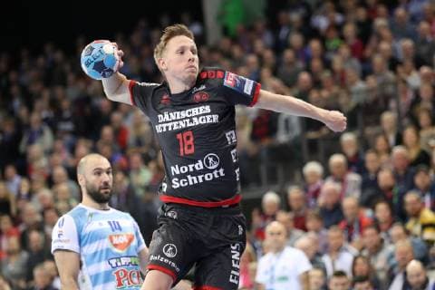 SG Flensburg-Handewitt vs MOL-Pick Szeged, Handball, EHF Champions League Gruppenphase, 28.11.18 Magnus Joendal (SG Flensburg-Handewitt, 18)