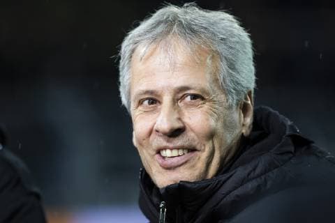 GER, UEFA CL, Borussia Dortmund vs FC Brügge 28.11.2018, Signal Iduna Park, Dortmund, GER, UEFA CL, Borussia Dortmund vs FC Brügge , UEFA REGULATIONS PROHIBIT ANY USE OF PHOTOGRAPHS AS IMAGE SEQUENCES AND OR QUASI-VIDEO im Bild picture shows: Lucien Favre (Trainer BVB) im Interview mit Sky vor dem Spiel,