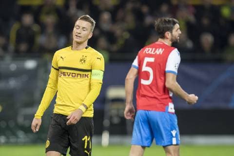Fußball: UEFA Champions League, CL, Saison 2018 2019, 5. Spieltag, Borussia Dortmund - Club Brügge in Dortmund (Nordrhein-Westfalen). Dortmunds Marco Reus ärgert sich. UEFA REGULATIONS PROHIBIT ANY USE OF PHOTOGRAPHS AS IMAGE SEQUENCES AND OR QUASI-VIDEO. Copyright: xKirchner DavidxInderliedx