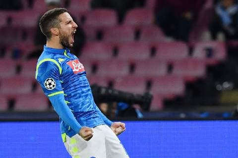 As Napoli 28 11 2018 - Champions League Napoli-Stella Rossa foto Antonello Sammarco Image nella foto: esultanza gol Dries Mertens 