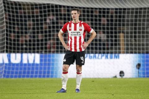 EINDHOVEN, Philips Stadium, PSV - Barcelona , football, Champions League, season 2018-2019 , 28-11-2018, PSV player Nick Viergever disappointed after the 0-1. PSV - Barcelona  x2652603x