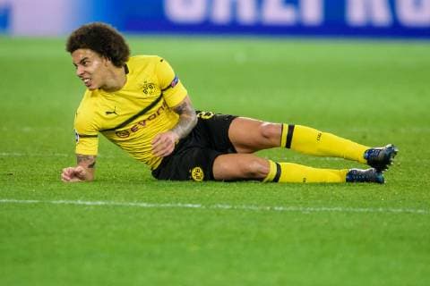 Dan-Axel Zagadou (Borussia Dortmund 2) am Boden beim Champions League Spiel zwischen Borussia Dortmund und dem FC Bruegge am 26.11.2018, Borussia Dortmund vs FC Brugge, Champions League, 28.11.2018 Dortmund Copyright: xSchuelerx xEibnerx-xPressefotox EP_EER