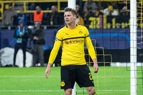 28.11.2018, xkvx, Fussball UEFA Champions League, Borussia Dortmund - Club Bruegge emspor, v.l. Lukasz Piszczek (BVB Borussia Dortmund) enttaeuscht, enttaeuscht schauend, dissapointed (DFL DFB REGULATIONS PROHIBIT ANY USE OF PHOTOGRAPHS as IMAGE SEQUENCES and or QUASI-VIDEO) Dortmund