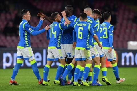 As Napoli 28 11 2018 - Champions League Napoli-Stella Rossa foto Antonello Sammarco Image nella foto: esultanza gol Dries Mertens 