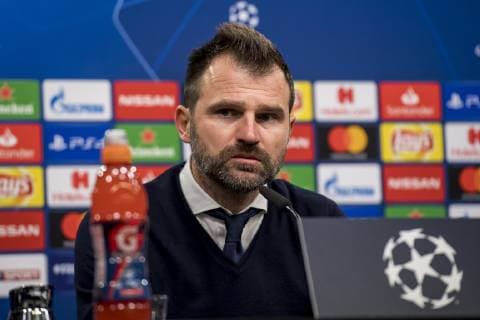 Fußball: UEFA Champions League, CL, Saison 2018 2019, 5. Spieltag, Borussia Dortmund - Club Brügge in Dortmund (Nordrhein-Westfalen). Brügges Trainer Ivan Leko spricht zu den Journalisten. UEFA REGULATIONS PROHIBIT ANY USE OF PHOTOGRAPHS AS IMAGE SEQUENCES AND OR QUASI-VIDEO. Copyright: xKirchner DavidxInderliedx