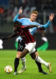 Fußball, EL, AC Mailand - F91 Düdelingen Db Milano 29 11 2018 - Europa League Milan-Dudelange foto Daniele Buffa Image nella foto: Tiemque Bakayoko-Dave Turpel 