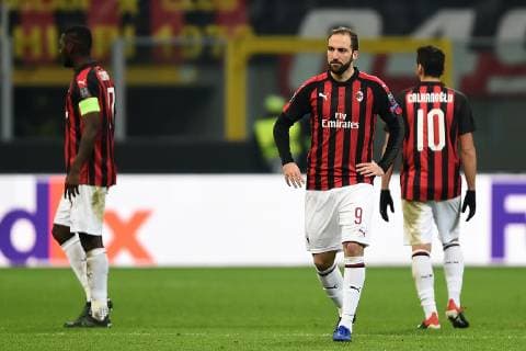 Fußball, EL, AC Mailand - F91 Düdelingen Db Milano 29 11 2018 - Europa League Milan-Dudelange foto Daniele Buffa Image nella foto: delusione Milan 