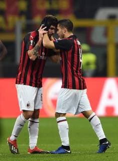 Db Milano 29 11 2018 - Europa League Milan-Dudelange foto Daniele Buffa Image nella foto: esultano gol Patrick Cutrone 