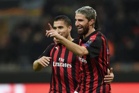 Fußball, EL, AC Mailand - F91 Düdelingen Db Milano 29 11 2018 - Europa League Milan-Dudelange foto Daniele Buffa Image nella foto: esultanza gol Fabio Borini 