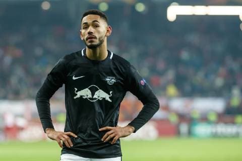 Oesterreich, Salzburg 29.11.2018, UEFA Europa League - 2018 19 Season, Vorrunde, Gruppenphase - Gruppe B - 5. Spieltag, RB Salzburg - RB Leipzig Matheus Cunha (RBL) enttaeuscht ( DeFodi507