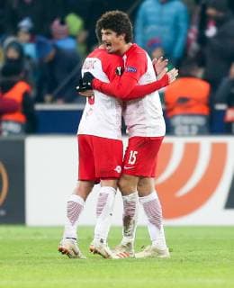 29.11.2018, Red Bull Arena, Salzburg, AUT, UEFA EL, FC Red Bull Salzburg vs RB Leipzig, 5. Runde, im Bild Jubel nach dem Spiel during the UEFA EURO EM Europameisterschaft Fussball League 5th round match between FC Red Bull Salzburg and RB Leipzig at the Red Bull Arena in Salzburg, Austria on 2018 11 29. Salzburg