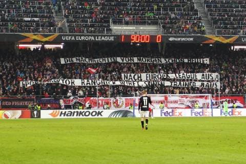 SOCCER - UEFA EL, RBS vs RB Leipzig SALZBURG,AUSTRIA,29.NOV.18 - SOCCER - UEFA Europa League, group stage, Red Bull Salzburg vs RasenBallsport Leipzig. Image shows fans of RBS. GEPAxpictures xMathiasxMandl