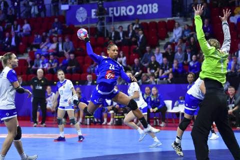 Handball, EM, Damen, Frankreich - Russland Edwige Beatrice HANDBALL : Championnat d Europe Feminin 2018 - Nancy 29 11 2018 France Russie, 1ere poule MAO Panoramic 