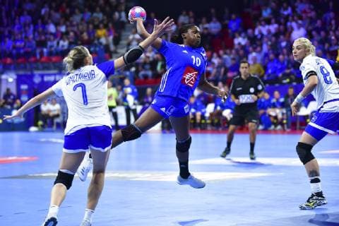 Handball, EM, Damen, Frankreich - Russland Saadi Grace HANDBALL : Championnat d Europe Feminin 2018 - Nancy 29 11 2018 France Russie, 1ere poule MAO Panoramic 