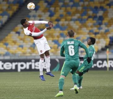 November 29, 2018 - Kyiv, Ukraine - Arsenal Zechariah Medley in action during the UEFA Europa League Group E soccer match between FC Vorskla and FC Arsenal at the NSK Olimpiyskiy in Kyiv, Ukraine, November 29, 2018. EUFA Europa 2018: Group E: FC Vorskla 0:3 FC Arsenal - ZUMAs334 87162665st Copyright: xAnatoliixStepanovx
