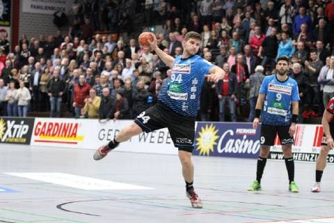 Georg Poehle (HSG Nordhorn-Lingen 94) fuehrt einen Siebenmeter aus, TuS N-Luebbecke vs HSG Nordhorn-Lingen, Handball, 2. Bundesliga, 01.12.2018, TuS N-Luebbecke vs HSG Nordhorn-Lingen, Handball, 2. Bundesliga, 01.12.2018 Luebbecke Copyright: xEibner Jan_Strohdiekx EP_JSK