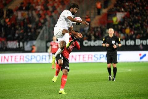 05 ADRIEN TAMEZE (NICE) FOOTBALL : Guingamp vs Nice - Ligue 1 Conforama - 01 12 2018 FEP Panoramic 
