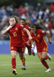 Spain s Claudia Pina jubilates a goal during the Women s Under 17 World Cup final match between Spain and Mexico, in Montevideo, Uruguay, 01 December 2018. Spain vs. Mexico !ACHTUNG: NUR REDAKTIONELLE NUTZUNG!  Copyright: xFedericoxAnfittix AME4032 20181202-636793092097783058