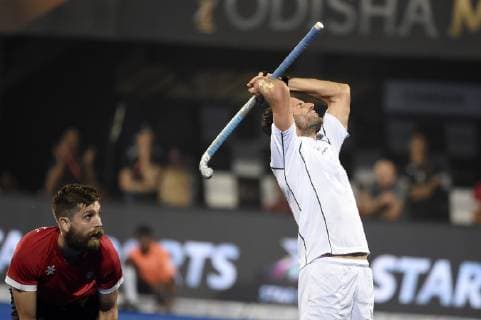 BHUBANESWAR, INDIA - DECEMBER 02 : Austin Smith of South Africa, deception HOCKEY SUR GAZON : Coupe du monde - Canada vs afique du sud - Bhubaneswar - 02 12 2018 PhotoNews Panoramic 