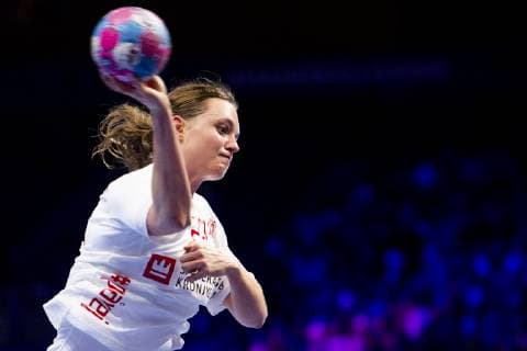 181202 Kristina J¿rgensen of Denmark during the EHF European WomenÕs Handball Championship match between Poland and Denmark on November 2, 2018 in Nantes. Photo: Ludvig Thunman BILDBYRN kod LT 35558  Copyright: LUDVIGxTHUNMAN BB181202LT002