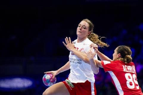 181202 Kristina J¿rgensen of Denmark during the EHF European WomenÕs Handball Championship match between Poland and Denmark on November 2, 2018 in Nantes. Photo: Ludvig Thunman BILDBYRN kod LT 35558  Copyright: LUDVIGxTHUNMAN BB181202LT004