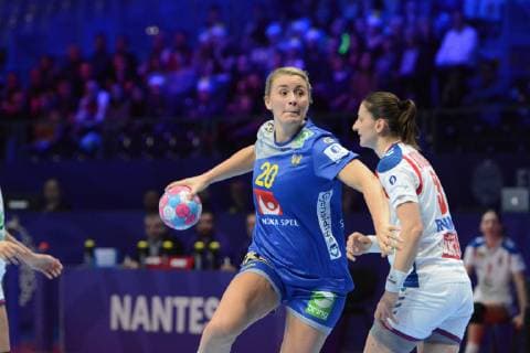 Isabelle Gullden (Suede) HANDBALL : Suede vs Serbie - Euro 2018 Feminin - Nantes - 02 12 2018 RonanHoussin Panoramic 
