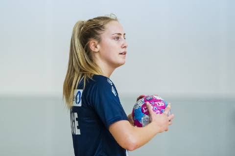 181203 Moa Högdahl of Norway during a training session on December 3, 2018 in Brest. Photo: Fredrik Varfjell BILDBYRAN kod FV 150170  Copyright: FREDRIKxVARFJELL BB181203FV008