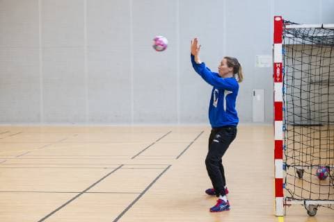 Handball, EM Damen, Norwegen Training 181203 Goalkeeper Silje Solberg of Norway during a training session on December 3, 2018 in Brest. Photo: Fredrik Varfjell BILDBYRAN kod FV 150170  Copyright: FREDRIKxVARFJELL BB181203FV020
