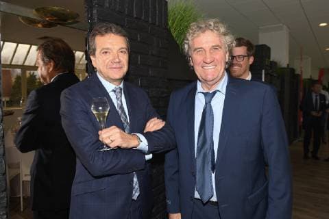 BRUSSELS, BELGIUM - DECEMBER 3 : Michel Louwagie, Jean-Maris Pfaff during the 8th Raymond Goethals Trophy on December 03, 2018 in Brussels, Belgium, 3 12 2018 FOOTBALL : 8eme Trophee Raymond Goethals - Bruxelles - 03 12 2018 PhotoNews Panoramic 