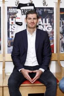 Henning Fritz bei der Pressekonferenz zur Handball WM 2019 Handball Is Coming Home in der WM-Kabine von 2007 in der Lanxess-Arena. Köln, 03.12.2018